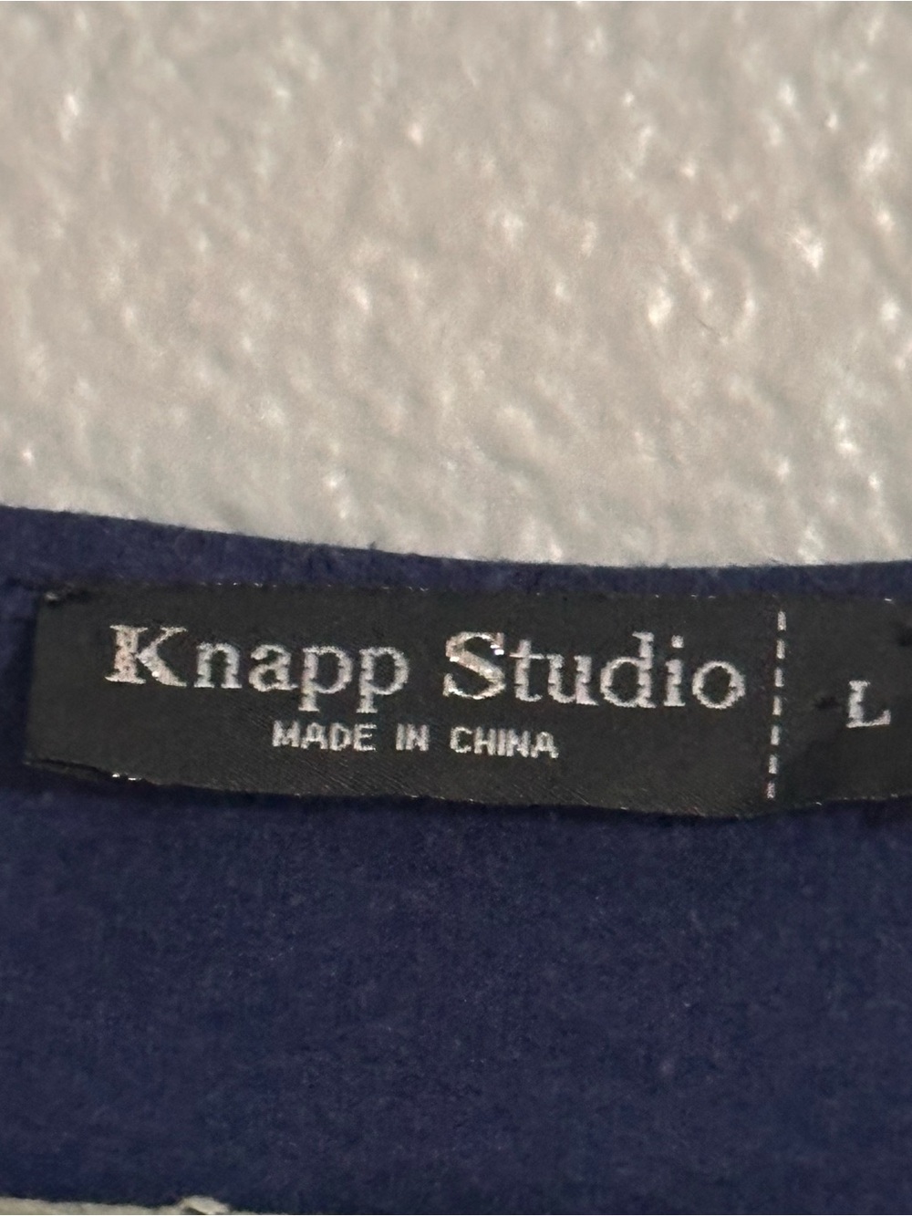 Knapp Studio Classic Navy Scoop Neck Women's Top size large - Picture 4 of 4